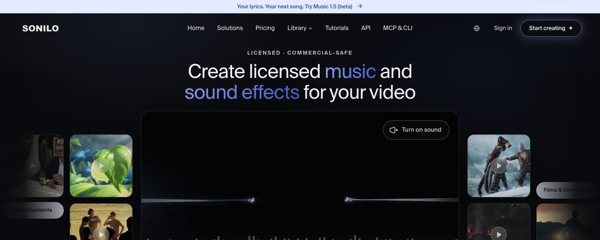sonilo.com — Licensed music and sound effects for video