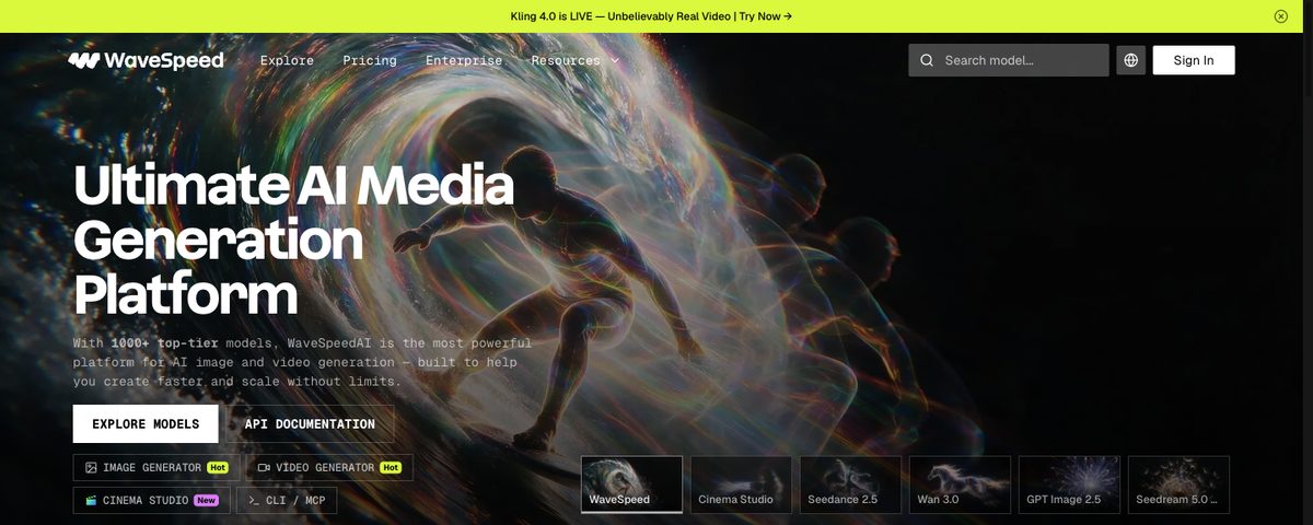 wavespeed.ai — Every image, video, and audio model in one API
